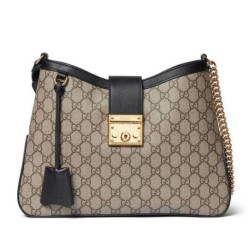 Replica perfetta Borsa a tracolla Gucci Padlock GG media 795113 Nero Imitazione Outlet Online