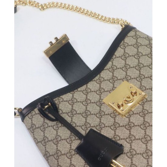 Repliche Borsa a tracolla Gucci Padlock GG media 795113 Nero Imitazioni Premium Replica perfetta Borsa a tracolla Gucci Padlock GG media 795113 Nero Imitazione Outlet Online