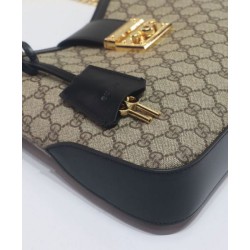 Replica perfetta Borsa a tracolla Gucci Padlock GG media 795113 Nero Imitazione Outlet Online