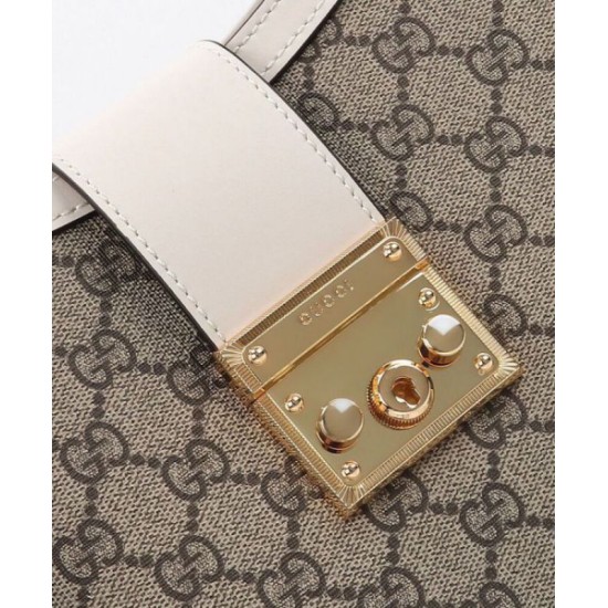 Miglior Falso Borsa a tracolla Gucci Padlock GG media 795113 Crema Economiche Premium