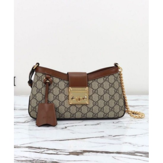 Migliore Repliche Borsa a tracolla piccola Gucci Lucchetto 811705 Caffè Economiche Outlet Online