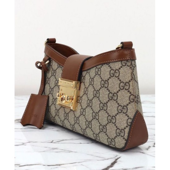Migliore Repliche Borsa a tracolla piccola Gucci Lucchetto 811705 Caffè Economiche Outlet Online
