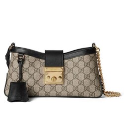 Migliore Repliche Borsa a tracolla piccola Gucci Lucchetto 811705 Nera Economiche Outlet Online