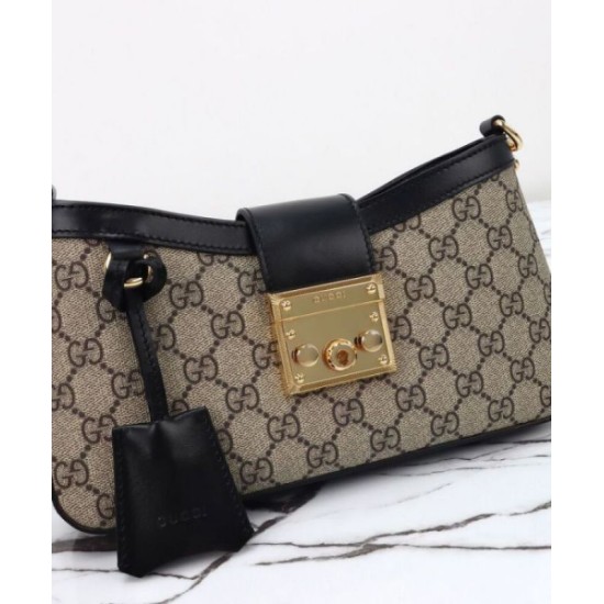 Migliore Repliche Borsa a tracolla piccola Gucci Lucchetto 811705 Nera Economiche Outlet Online