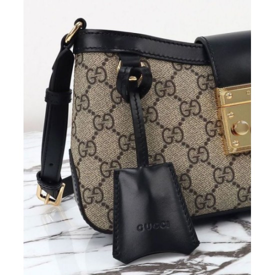 Migliore Repliche Borsa a tracolla piccola Gucci Lucchetto 811705 Nera Economiche Outlet Online