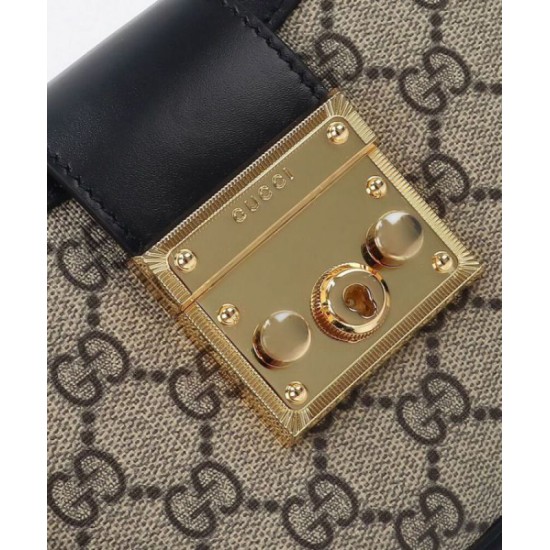 Migliore Repliche Borsa a tracolla piccola Gucci Lucchetto 811705 Nera Economiche Outlet Online