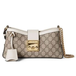 Replica perfetta Borsa a tracolla piccola Gucci Lucchetto 811705 Crema Imitazione Outlet Online