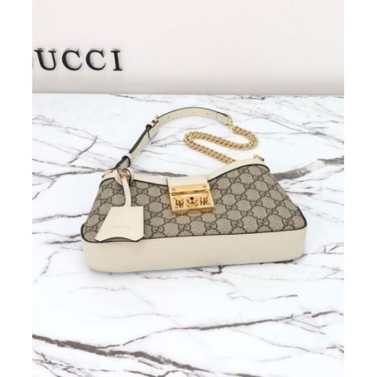 Repliche Borsa a tracolla piccola Gucci Lucchetto 811705 Crema Imitazioni Premium Replica perfetta Borsa a tracolla piccola Gucci Lucchetto 811705 Crema Imitazione Outlet Online