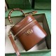 Miglior Falso Gucci Mini Borsa a tracolla in bambù 760200 Caffè Economiche Premium
