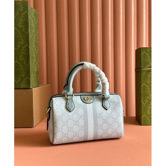 Perfette Qualità Repliche Borsa Gucci Ophidia GG mini con manico superiore 772053 Blu Imitazione