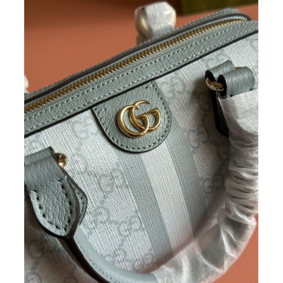 Perfette Qualità Repliche Borsa Gucci Ophidia GG mini con manico superiore 772053 Blu Imitazione