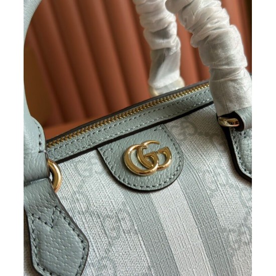Perfette Qualità Repliche Borsa Gucci Ophidia GG mini con manico superiore 772053 Blu Imitazione