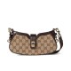 Replica perfetta Borsa a tracolla mini Gucci Moon Side 786015 Caffè scuro Imitazione Outlet Online