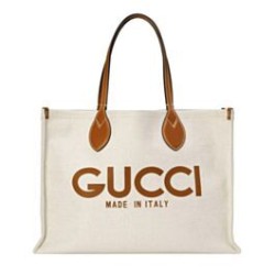 Replica perfetta Borsa tote media Gucci con stampa Gucci 772176 Caffè Imitazione Outlet Online