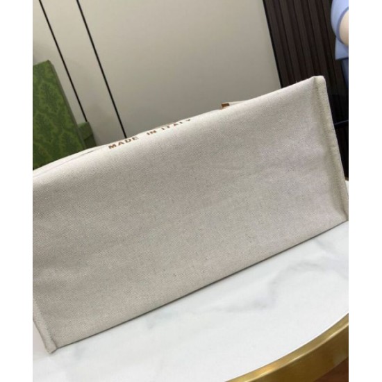 Replica perfetta Borsa tote media Gucci con stampa Gucci 772176 Caffè Imitazione Outlet Online