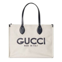 Miglior Falso Borsa tote media Gucci con stampa Gucci 772176 Nera Economiche Premium