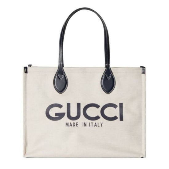 Miglior Falso Borsa tote media Gucci con stampa Gucci 772176 Nera Economiche Premium