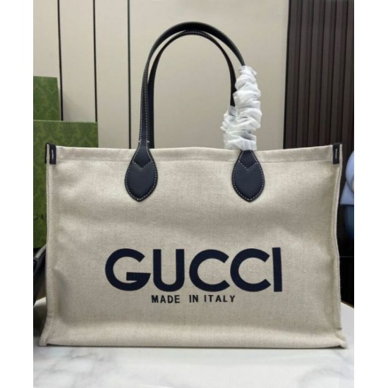 Miglior Falso Borsa tote media Gucci con stampa Gucci 772176 Nera Economiche Premium