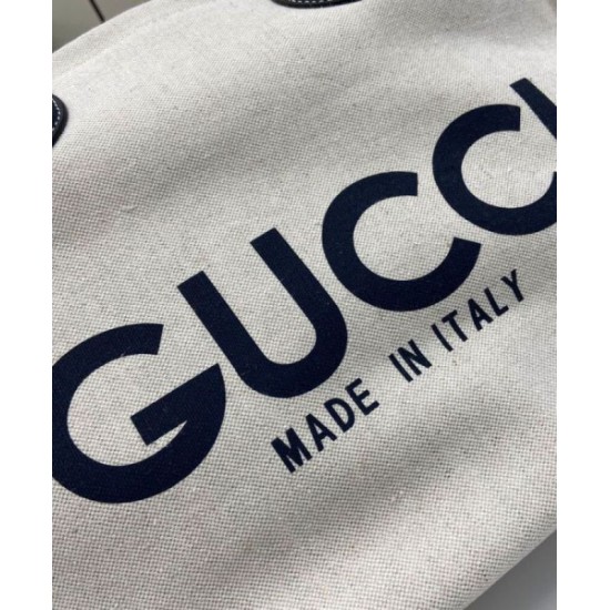 Miglior Falso Borsa tote media Gucci con stampa Gucci 772176 Nera Economiche Premium