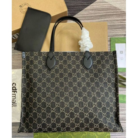 Migliore Repliche Borsa tote grande Gucci Ophidia GG 772184 Nero Economiche Outlet Online