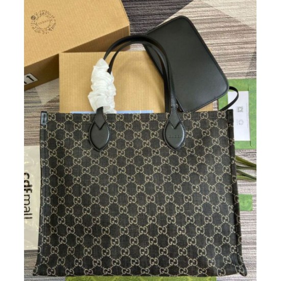 Migliore Repliche Borsa tote grande Gucci Ophidia GG 772184 Nero Economiche Outlet Online