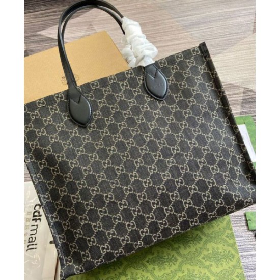 Migliore Repliche Borsa tote grande Gucci Ophidia GG 772184 Nero Economiche Outlet Online