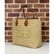 Perfette Qualità Repliche Gucci Borsa media effetto paglia 779666 Albicocca Imitazione