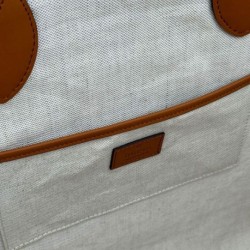 Perfette Qualità Repliche Gucci Borsa media effetto paglia 779666 Albicocca Imitazione
