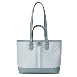 Replica perfetta Borsa tote piccola Gucci Ophidia 765043 Blu Imitazione Outlet Online