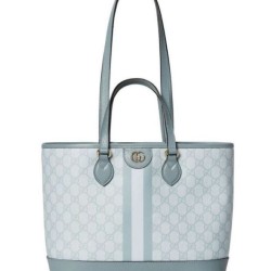 Replica perfetta Borsa tote piccola Gucci Ophidia 765043 Blu Imitazione Outlet Online