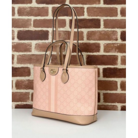 Miglior Falso Borsa tote piccola Gucci Ophidia 765043 Rosa Economiche Premium