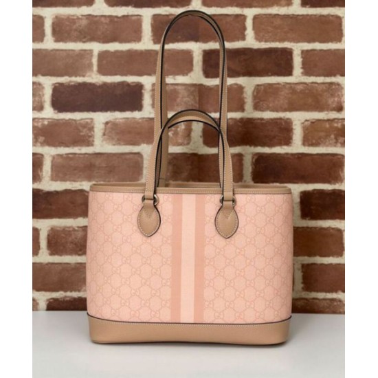 Miglior Falso Borsa tote piccola Gucci Ophidia 765043 Rosa Economiche Premium