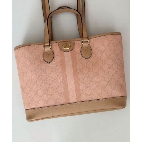 Miglior Falso Borsa tote piccola Gucci Ophidia 765043 Rosa Economiche Premium