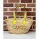Replica perfetta Gucci Mini Borsa in paglia con logo Gucci 782381 Giallo Imitazione Outlet Online