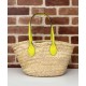 Replica perfetta Gucci Mini Borsa in paglia con logo Gucci 782381 Giallo Imitazione Outlet Online