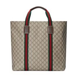 Migliore Repliche Borsa tote media Gucci GG Tender 763287 Caffè scuro Economiche Outlet Online