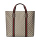 Migliore Repliche Borsa tote media Gucci GG Tender 763287 Caffè scuro Economiche Outlet Online