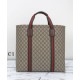 Migliore Repliche Borsa tote media Gucci GG Tender 763287 Caffè scuro Economiche Outlet Online