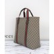 Migliore Repliche Borsa tote media Gucci GG Tender 763287 Caffè scuro Economiche Outlet Online
