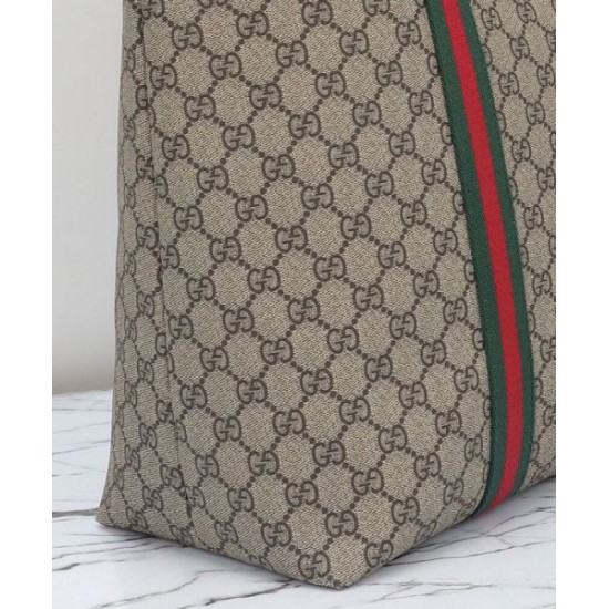 Migliore Repliche Borsa tote media Gucci GG Tender 763287 Caffè scuro Economiche Outlet Online