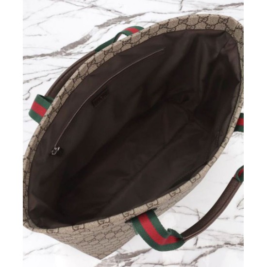Migliore Repliche Borsa tote media Gucci GG Tender 763287 Caffè scuro Economiche Outlet Online