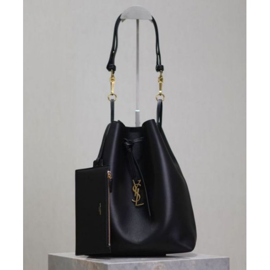 Perfette Qualità Repliche YSL Saint Laurent Paris Vii Pochon In Pelle Di Agnello Nero Imitazione