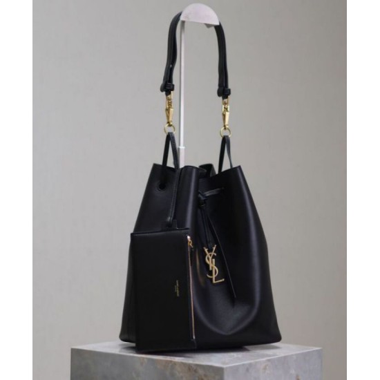 Perfette Qualità Repliche YSL Saint Laurent Paris Vii Pochon In Pelle Di Agnello Nero Imitazione