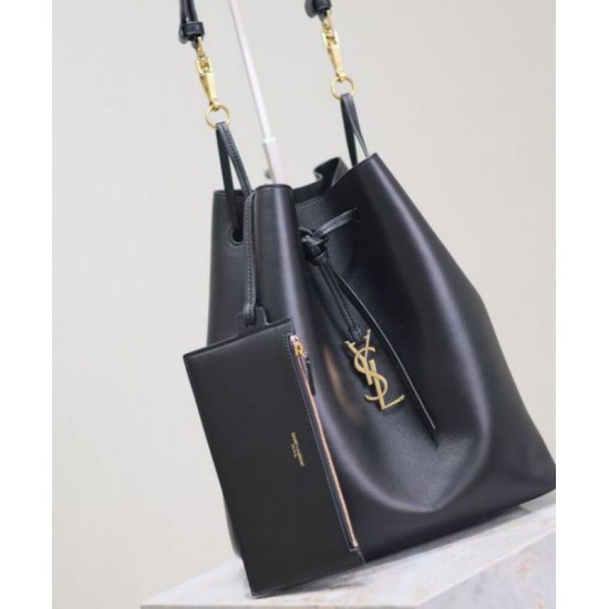 Perfette Qualità Repliche YSL Saint Laurent Paris Vii Pochon In Pelle Di Agnello Nero Imitazione