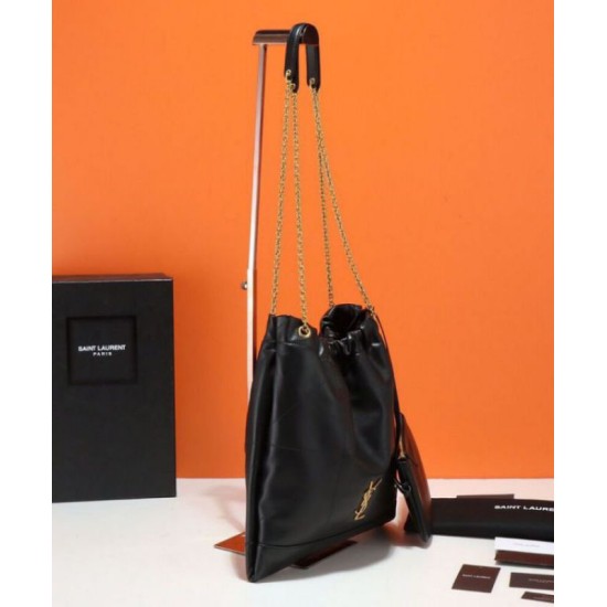 Miglior Falso YSL Saint Laurent Jamie 4.3 Pochon In Pelle Di Agnello Nero Economiche Premium