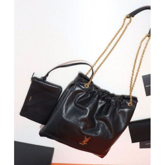 Miglior Falso YSL Saint Laurent Jamie 4.3 Pochon In Pelle Di Agnello Nero Economiche Premium