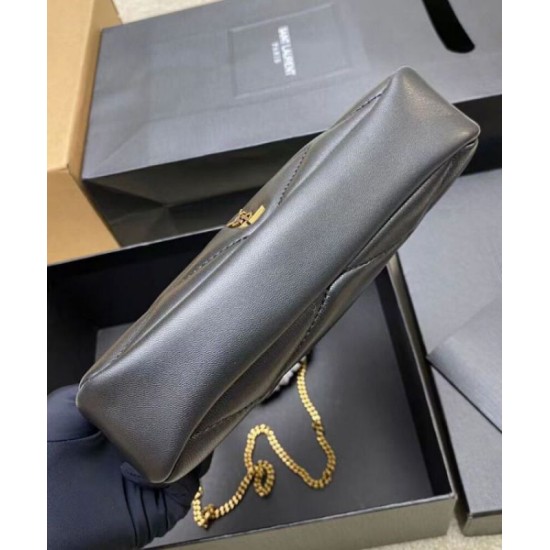 Perfette Qualità Repliche YSL Saint Laurent Sade Hobo In Pelle Di Agnello Nero Imitazione