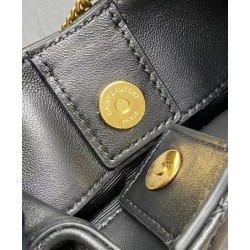 Perfette Qualità Repliche YSL Saint Laurent Sade Hobo In Pelle Di Agnello Nero Imitazione