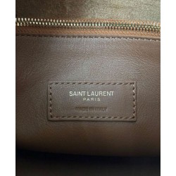 Miglior Falso YSL Saint Laurent Le 5 A 7 Supple Small In Pelle Scamosciata Caffè Economiche Premium