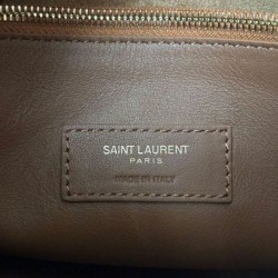 Miglior Falso YSL Saint Laurent Le 5 A 7 Supple Small In Pelle Scamosciata Caffè Economiche Premium